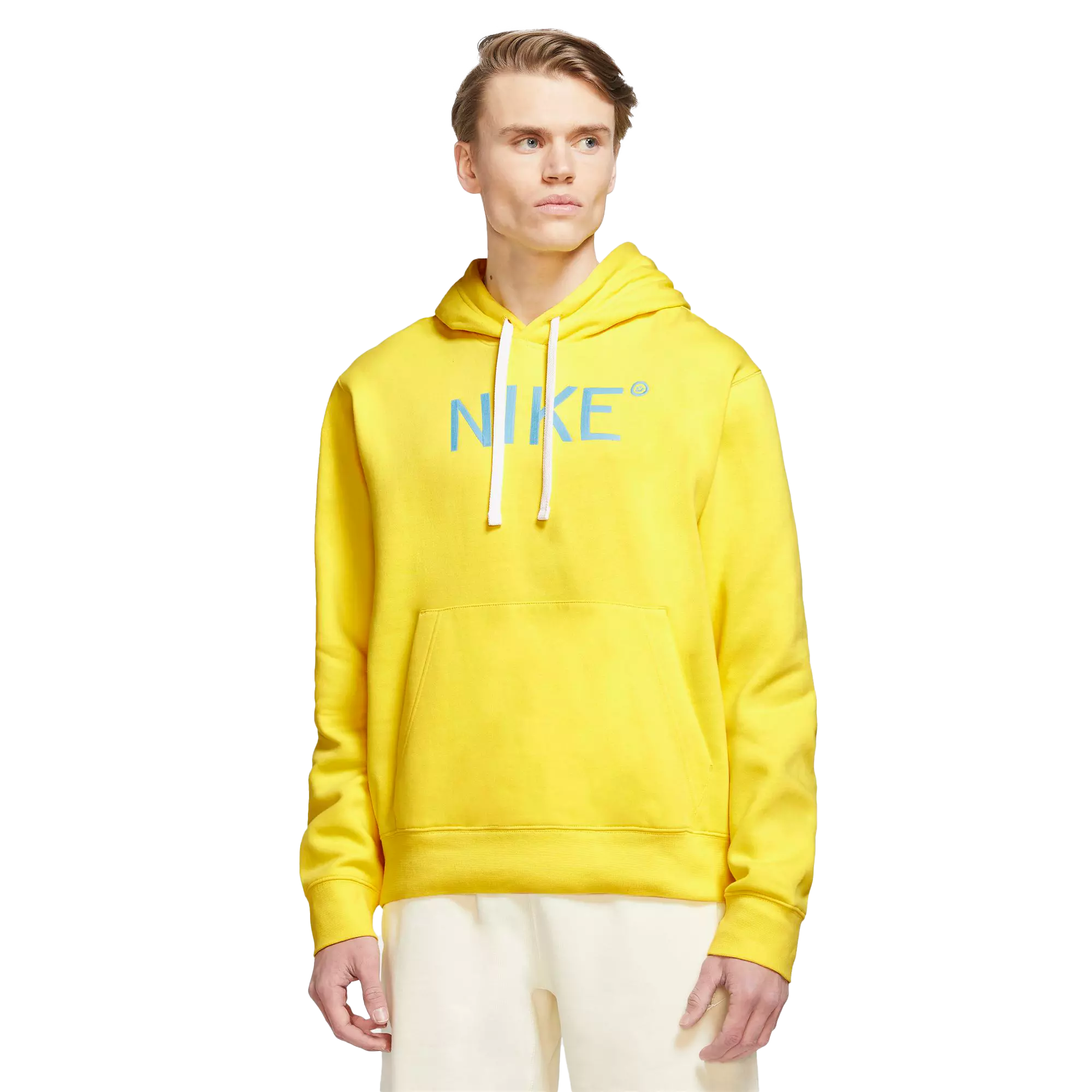 Blue and clearance yellow nike hoodie